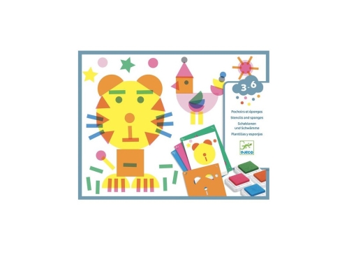 Djeco painting with stamps